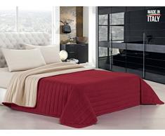 Elegant Q-EL-1P Sommer Steppdecke bordeaux/creme, 100% Mikrofaser, 170x270cm