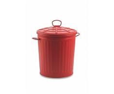 Galileo Casa 2194868 Mülleimer aus Metall, Rot, 18 l