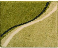 Grund Badteppich 100% Polyacryl, ultra soft, rutschfest, ÖKO-TEX-zertifiziert, 5 Jahre Garantie, LUCA, WC-Vorlage o.A. 50x60 cm, grün