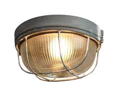 Brilliant Lauren Deckenleuchte Wandleuchte 26cm rund grau Beton Industrial Look Glas, 1x E27 geeignet für Normallampen bis max. 40W
