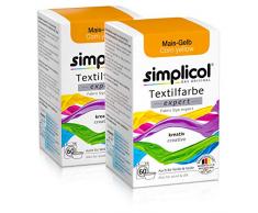 Simplicol Textilfarbe expert Mais-Gelb 1701, 2er Pack: Farbe fÃ¼r kreatives, einfaches FÃ¤rben in der Waschmaschine oder manuell