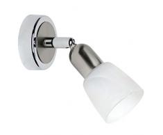 Brilliant Sofia Wandspot, 1x E14 max. 40 W, Metall/Glas, eisen/chrom 55310/77
