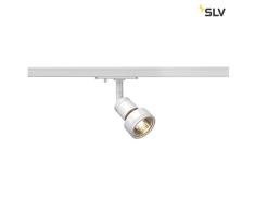 SLV LED Schienen-Strahler PURI | Dreh- und schwenkbarer 1-Phasen-Strahler, LED Spot, Deckenstrahler, Deckenleuchte, Schienensystem, Innenbeleuchtung, 1P-Lampe | GU10 QPAR51, weiß, max. EEK E-A++