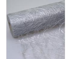 Deko AS GmbH Sizoweb Tischband Silber 60 cm Rolle 25 Meter 64 003-R