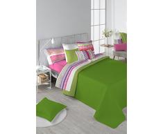 Stilia Tagesdecke, Frühling/Sommer/Herbst, zweifarbig, wendbar, Limette, 250 x 270 cm, für 150 cm breites Bett, 250 x 270 m