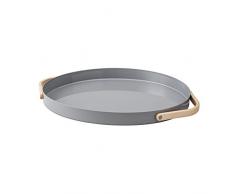 Stelton Emma Serviertablett, Edelstahl, Grau, 37 x 6 x 36.5 cm