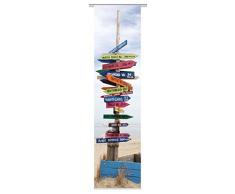 Home Fashion Schiebevorhang Digialdruck, Stoff, Multicolor, 245x60x245 cm