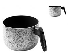 Home Salt Peper Milchtopf, antihaftbeschichtet, 14 cm, Aluminium, Grau/Schwarz