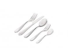 Alessi Nuovo Milano Besteckset 5 teilig, Edelstahl, Silber, 10 x 4 x 21 cm, 5-Einheiten