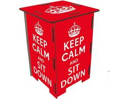 Werkhaus Hocker, MDF, rot