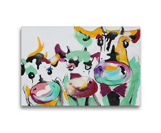 Premium Textil-Leinwand 75 x 50 cm Quer-Format Happy Family | Wandbild, HD-Bild auf Keilrahmen, Fertigbild auf hochwertigem Vlies, Leinwanddruck von Elena Ennikova