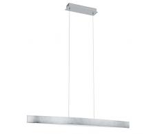 EGLO Hängeleuchte, Stahl, Integriert, Silber/Weiß, 97 x 8.5 x 110 cm