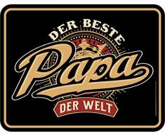RAHMENLOS Original Blechschild fÃ¼r den besten Papa der Welt