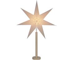 Best Season Standleuchte Stern Elice, pinie, Holz, E14, Beige, 16 x 60 x 85 cm
