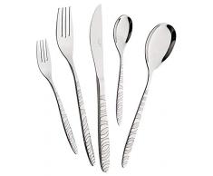 Mulex 200935M/0/60 Long Beach Besteckset, Chrom-Edelstahl-Legierung 18/0 – poliert nickelfrei, Silber