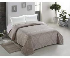 AmeliaHome Ornament Tagesdecke, Polyester, beige, 200 x 220