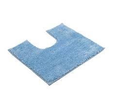 Gözze Mikrofaser Badteppich, 50 x 45 cm, mit Ausschnitt, RIO, Blau, 1025-50-050046