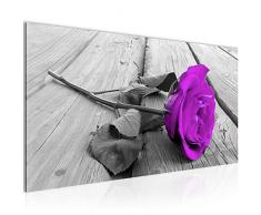 Bilder Blumen Rose Wandbild Vlies - Leinwand Bild XXL Format Wandbilder Wohnzimmer Wohnung Deko Kunstdrucke Violett 1 Teilig - MADE IN GERMANY - Fertig zum Aufhängen 204412b
