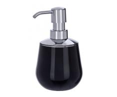 WENKO 21096100 Seifenspender Monaco, Flüssigseifen-Spender, Spülmittel-Spender Fassungsvermögen: 0,21 l, Polystyrol, 10,5 x 16 x 9 cm, schwarz