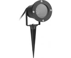 Smartwares 10.048.27 Pflanzenspot mit Erdspieß, Aluminium, GU10, schwarz, 17.8 x 10.5 x 11 cm