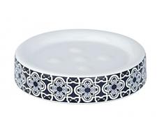 WENKO 23202100 Seifenablage Murcia, Seifenschale, Keramik, 11 x 2.5 x 11 cm, Blau