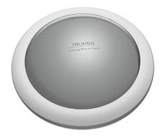 TFA Dostmann Sprechender Wecker mit Zeit-und Temperaturansage, Kunststoff, Silber