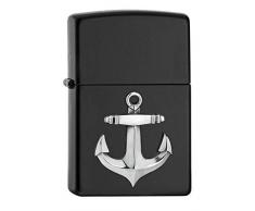 Zippo PL 28378 Anker Mini Emblem Feuerzeug, Messing, Design, 5,83,81,2