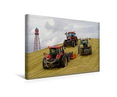 Calvendo Premium Textil-Leinwand 45 cm x 30 cm quer, Arbeiten am Maissilo | Wandbild, Bild auf Keilrahmen, Fertigbild auf echter Leinwand, Leinwanddruck: EIN Mais Wird verteilt Mobilitaet Mobilitaet