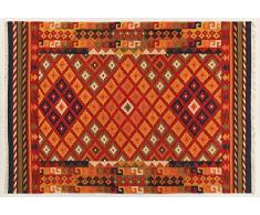 Kilim Carpets by Jalal Teppich Kilim Sivas 1 rot/Mehrfarbig 60 X 90 cm