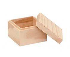 Glorex Holzbox, Holz, Natur, 9 x 9 x 7 cm