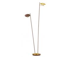 WOFI Standleuchte, Metall, Integriert, 32 W, Goldfarbig, 24 x 45 x 1500 cm