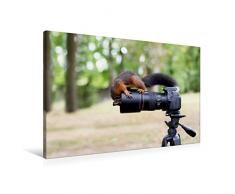 Premium Textil-Leinwand 90 x 60 cm Quer-Format Linsenkontrolle vor dem groÃen Weihnachtsshooting. | Wandbild, HD-Bild auf Keilrahmen, Fertigbild auf hochwertigem Vlies, Leinwanddruck von Birgit Cerny