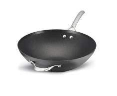 Calphalon Omelette-Bratpfanne aus Harteloxiertem Aluminium, Antihaftbeschichtung, 25,4 cm und 30,5 cm, Schwarz Flat-Bottom Wok 12-inch Silver/Gray