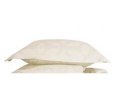 De Witte Lietaer Motion Bettwäsche, 100% Baumwolle, Satin, Elfenbeinfarben, Pillowcase 50x70+5 cm