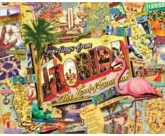 Magic Slice Thacker Schneidebrett, Motiv: California Dreamin, rutschfest, flexibel, 30,5 x 38,1 cm Greetings from Florida