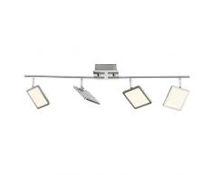 Brilliant Uranus LED Spotrohr 4 flg Deckenstrahler dimmbar durch EasyDim-Technologie schwenkbar eisen/weiß 2000 Lumen, LED integriert