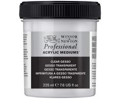 Winsor & Newton 3040859 Klares Gesso, Grundierung fÃ¼r Acrylfarben, Ãlfarben, Alkydfarben - 225ml Topf