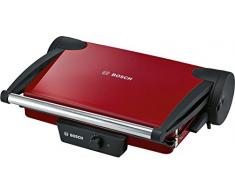 Bosch TFB4402V Kontaktgrill (1800 W, 3 Grillpositionen, stufenlos regulierbarer Thermostat), rot / anthrazit