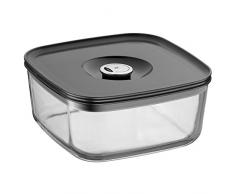 WMF Depot Fresh Vorratsdose, 19 x 19 cm, rechteckig, Glas, Vorratsglas, luftdichter Aroma-Deckel, Frische-Ventil, Frischhaltedose zum Vorbereiten, Aufbewahren und Servieren