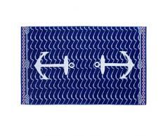 Gözze Strandtuch, 100% Baumwolle, 100 x 160 cm, Anker, Blau, 10001-28