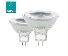 EGLO LED GU5,3 Lampe 2er-Set, 2 LED Spots, Spot LED Set, je 3 Watt (entspricht 30 Watt), 250 Lumen, GU5,3 LED warmweiß, 3000 Kelvin, LED Leuchtmittel, LED Spot GU5,3, Ø 4,7 cm