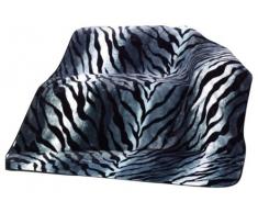Gözze Wohn- und Kuscheldecke, Cashmere Feeling, 150 x 200 cm, Sibirischer Schneetiger, Silber, 40008-91-5020