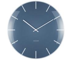 Karlsson Dome Uhr, Wanduhr, Glas, Blau, One Size