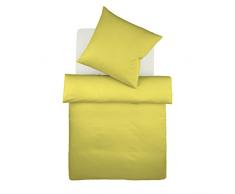 Fleuresse Colours Bettwäscheset, Satin, Olive, 38.8 x 26.8 x 5.4 cm, 2-Einheiten