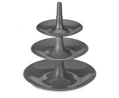 Koziol BABELL XS Etagere, Servierplatte, Serviertablett, Servierständer, Kuchen, CupCakes, Kunststoff, deep grey