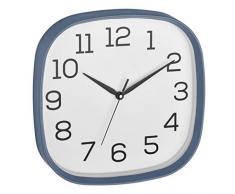 TFA Dostmann Analoge Wanduhr, 60.3053.06, mit geräuscharmen Sweep-Laufwerk, Glasabdeckung, taubenblau, (L) 295 x (B) 55 x (H) 295 mm