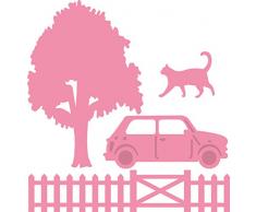 Marianne Design Collectables Dekoration für Dorf - Stempel und Stanzschablone für die Kartengestaltung und Scrapbooking, Metal, pink, 4.2 x 6 x 0.4 cm