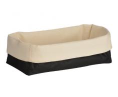 Premier Housewares 1901104 Brotkorb aus Polyester und Baumwolle, cremefarben/Schwarz, 16x33x17