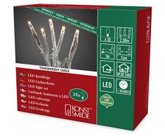 Konstsmide 6352-123 Micro LED Lichterkette / für Innen (IP20) / 24V Innentrafo / 35 warm weiÃe Dioden / transparentes Kabel