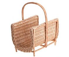 Vollweidener Kaminkorb, naturfarbiger Kaminkorb aus Weide, Weidenkorb für Kaminholz, Kaminkorb